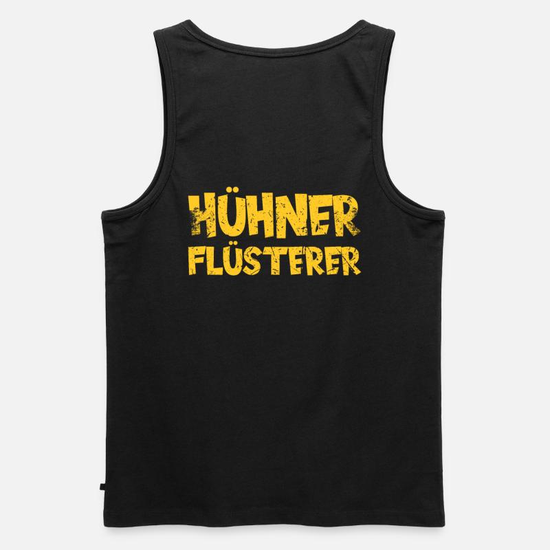 Hühnerflüsterer. Huhn - Männer Premium Bio Tank Top - Schwarz