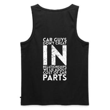 Auto-jungs Betrügen Nicht In Beziehungen, Für Die - Männer Premium Bio Tank Top - Schwarz - Hinten - AI Model Male 178 light (178cm)