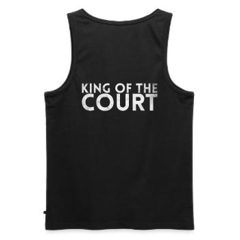 Roi de la Cour pour les joueurs de Pickleball ou - Débardeur bio Premium Homme - noir - Dos - AI Model Male 178 light (178cm)