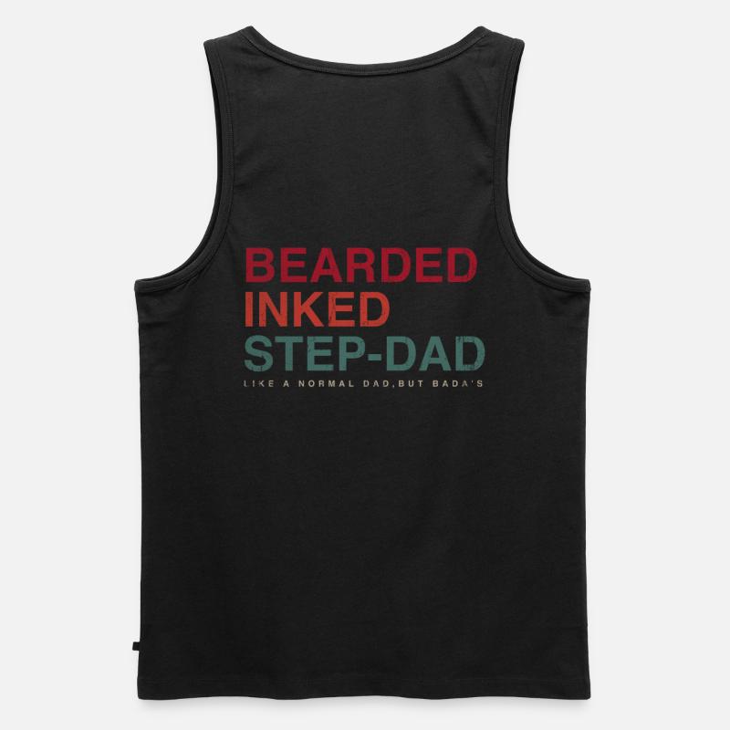 Stepdad Stepdad Stepdad " - Men's Premium Organic Tank Top - black