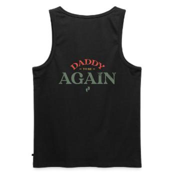 Daddy To Be Again Design Für Gender Reveal - Männer Premium Bio Tank Top - Schwarz - Hinten - AI Model Male 178 light (178cm)