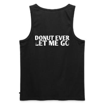 Donut ever let me go, conception de mariage pour - Débardeur bio Premium Homme - noir - Dos - AI Model Male 178 light (178cm)