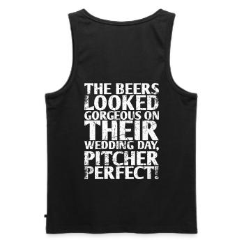 Die Biere Sahen Auf Ihrem Bräutigam Für Die Braut - Männer Premium Bio Tank Top - Schwarz - Hinten - AI Model Male 178 light (178cm)