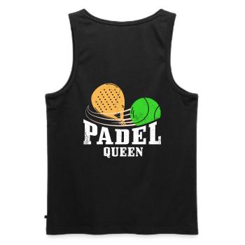 Padel Queen Padelschläger Ball Design Für Padel - Männer Premium Bio Tank Top - Schwarz - Hinten - AI Model Male 178 light (178cm)