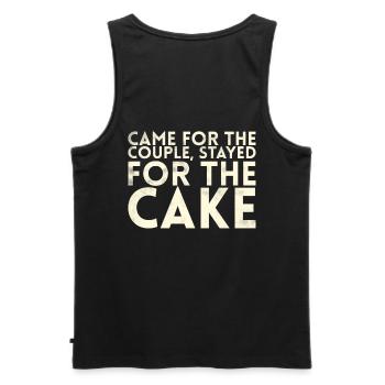 Came for the couple, stayed for the bride, the - Men's Premium Organic Tank Top - black - Back - AI Model Male 178 light (178cm)
