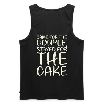 Came for the couple, stayed for the bride, the - Men's Premium Organic Tank Top - black - Back - AI Model Male 178 light (178cm)