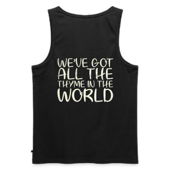 Wir Haben Den Ganzen Thymian Im Weltdesign Für - Männer Premium Bio Tank Top - Schwarz - Hinten - AI Model Male 178 light (178cm)