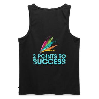2 Punkte Zum Erfolg Für Badmintonspieler Bzw - Männer Premium Bio Tank Top - Schwarz - Hinten - AI Model Male 178 light (178cm)