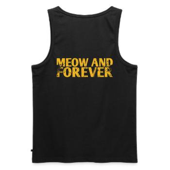 Meow and Forever Marriage Design for the Bride and - Men's Premium Organic Tank Top - black - Back - AI Model Male 178 light (178cm)