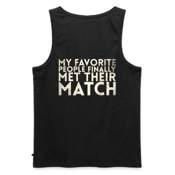 My favorite people have finally settled for the - Men's Premium Organic Tank Top - black - Back - AI Model Male 178 light (178cm)