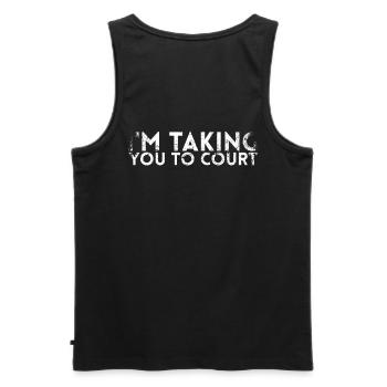 Ich Nehme Sie Zum Court Design Für Tennisfans - Männer Premium Bio Tank Top - Schwarz - Hinten - AI Model Male 178 light (178cm)