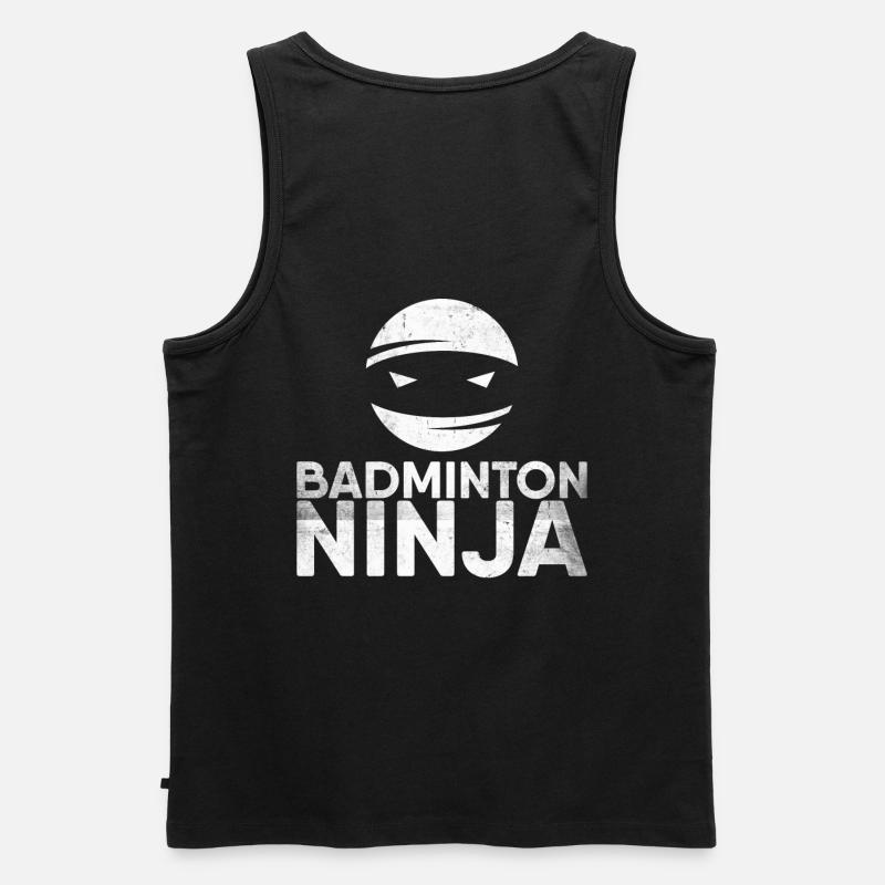 Badminton Ninja Für Badmintonspieler Oder - Männer Premium Bio Tank Top - Schwarz