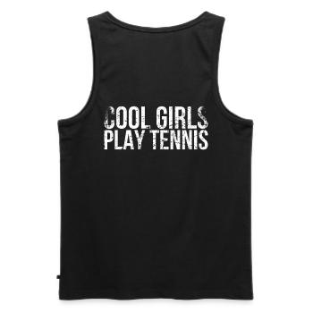 Cool Girl Game Tennis Design pour les fans de tennis - Débardeur bio Premium Homme - noir - Dos - AI Model Male 178 light (178cm)