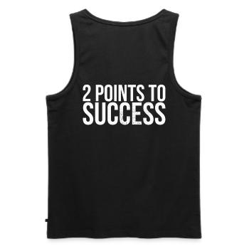 2 Punkte Zum Erfolg Für Badmintonspieler Bzw - Männer Premium Bio Tank Top - Schwarz - Hinten - AI Model Male 178 light (178cm)