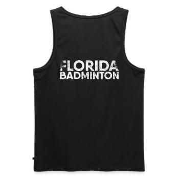 Badminton de Floride pour les joueurs de badminton ou - Débardeur bio Premium Homme - noir - Dos - AI Model Male 178 light (178cm)