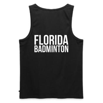 Badminton de Floride pour les joueurs de badminton ou - Débardeur bio Premium Homme - noir - Dos - AI Model Male 178 light (178cm)