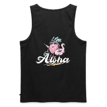 Aloha, Ananas, Und, Flamingo, Design, Für, Beach - Männer Premium Bio Tank Top - Schwarz - Hinten - AI Model Male 178 light (178cm)