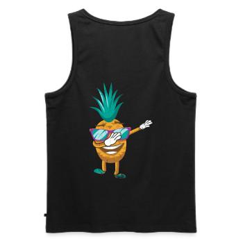 Dabbing Pineapple Sunglasses Design For The - Men's Premium Organic Tank Top - black - Back - AI Model Male 178 light (178cm)