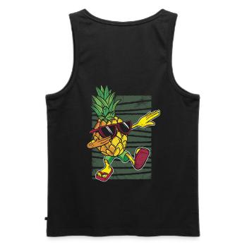 Dabbing Pineapple Sunglasses Design For The - Men's Premium Organic Tank Top - black - Back - AI Model Male 178 light (178cm)