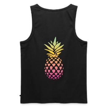 Pineapple Heart Design For Beach Lovers Pineapple - Men's Premium Organic Tank Top - black - Back - AI Model Male 178 light (178cm)