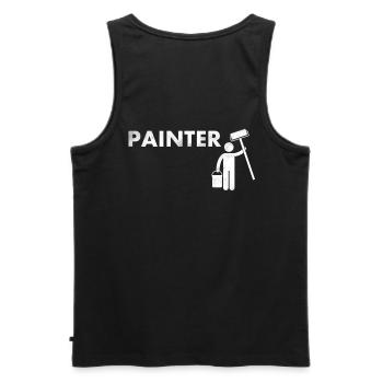 Maler-dekorateur-design Pour les peintres-artistes - Débardeur bio Premium Homme - noir - Dos - AI Model Male 178 light (178cm)
