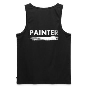 Maler-dekorateur-design Pour les peintres-artistes - Débardeur bio Premium Homme - noir - Dos - AI Model Male 178 light (178cm)