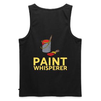 Paint Whisperer Decorator Design pour les peintres - Débardeur bio Premium Homme - noir - Dos - AI Model Male 178 light (178cm)