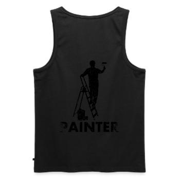 Maler-dekorateur-design Pour les peintres-artistes - Débardeur bio Premium Homme - noir - Dos - AI Model Male 178 light (178cm)