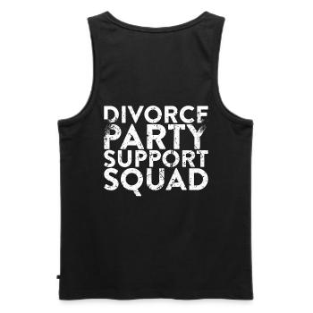 Divorce Party Support Group For - Men's Premium Organic Tank Top - black - Back - AI Model Male 178 light (178cm)