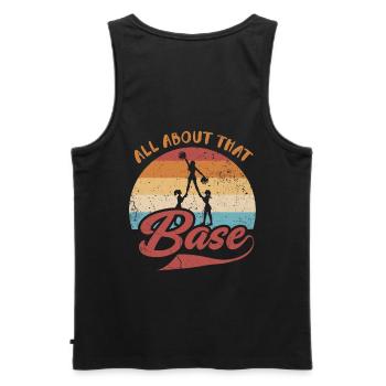 Alles Über Dieses Basisdesign Für Cheerleader - Männer Premium Bio Tank Top - Schwarz - Hinten - AI Model Male 178 light (178cm)