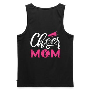 Cheer Mom Design For Cheerleaders Cheer - Men's Premium Organic Tank Top - black - Back - AI Model Male 178 light (178cm)