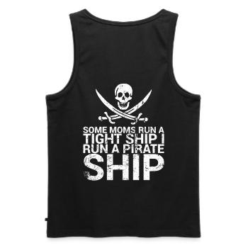 Some mothers lead a narrow ship, I - Men's Premium Organic Tank Top - black - Back - AI Model Male 178 light (178cm)