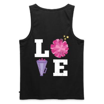 Liebesdesign Für Cheerleader Cheer Girls - Männer Premium Bio Tank Top - Schwarz - Hinten - AI Model Male 178 light (178cm)