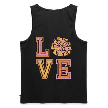 Liebesdesign Für Cheerleader Cheer Girls - Männer Premium Bio Tank Top - Schwarz - Hinten - AI Model Male 178 light (178cm)