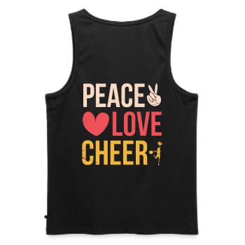 Friedensliebes-beifall-design Für - Männer Premium Bio Tank Top - Schwarz - Hinten - AI Model Male 178 light (178cm)