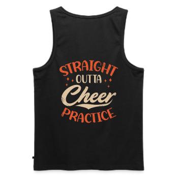 Straight Outta Cheer Practice pour les pom-pom girls - Débardeur bio Premium Homme - noir - Dos - AI Model Male 178 light (178cm)