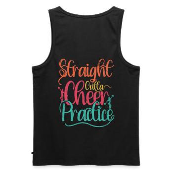 Straight Outta Cheer Practice pour les pom-pom girls - Débardeur bio Premium Homme - noir - Dos - AI Model Male 178 light (178cm)