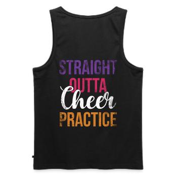Straight Outta Cheer Practice pour les pom-pom girls - Débardeur bio Premium Homme - noir - Dos - AI Model Male 178 light (178cm)