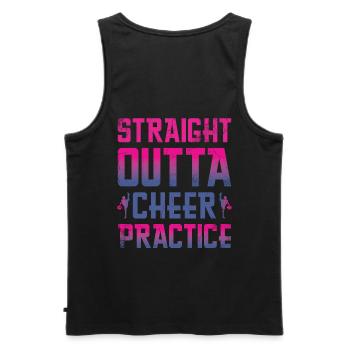Straight Outta Cheer Practice pour les pom-pom girls - Débardeur bio Premium Homme - noir - Dos - AI Model Male 178 light (178cm)
