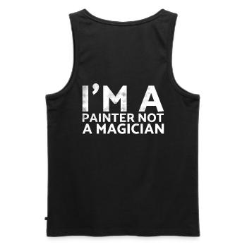 Ich Bin Ein Maler, Kein Zauberer-design Für Maler - Männer Premium Bio Tank Top - Schwarz - Hinten - AI Model Male 178 light (178cm)