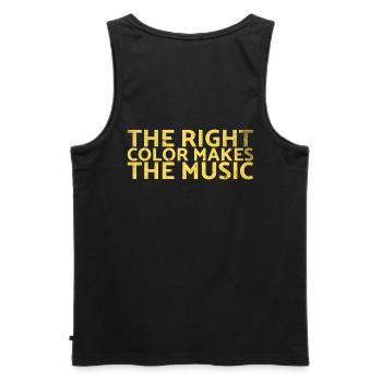La bonne couleur fait la conception musicale pour les peintres - Débardeur bio Premium Homme - noir - Dos - AI Model Male 178 light (178cm)