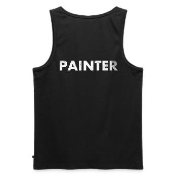 Painter-decorator-design For painter-artists - Men's Premium Organic Tank Top - black - Back - AI Model Male 178 light (178cm)