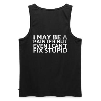 Ich Bin Vielleicht Ein Maler, Aber Nicht Einmal - Männer Premium Bio Tank Top - Schwarz - Hinten - AI Model Male 178 light (178cm)