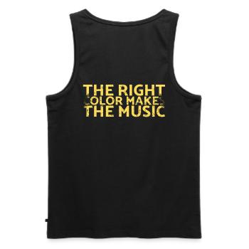 La bonne couleur fait la conception musicale pour les peintres - Débardeur bio Premium Homme - noir - Dos - AI Model Male 178 light (178cm)