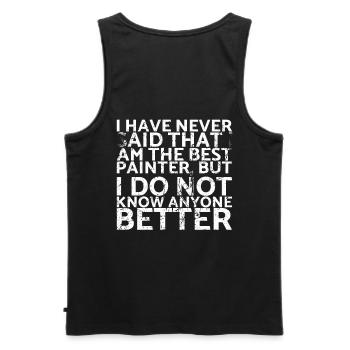 Ich Habe Nie Gesagt, Dass Ich Der Beste Maler Bin, - Männer Premium Bio Tank Top - Schwarz - Hinten - AI Model Male 178 light (178cm)
