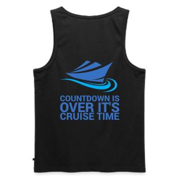 Der Countdown Ist Vorbei, Es Ist Kreuzfahrtzeit - Männer Premium Bio Tank Top - Schwarz - Hinten - AI Model Male 178 light (178cm)