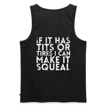 Wenn Es Titten Oder Reifen Hat, Kann Ich Es Zum - Männer Premium Bio Tank Top - Schwarz - Hinten - AI Model Male 178 light (178cm)