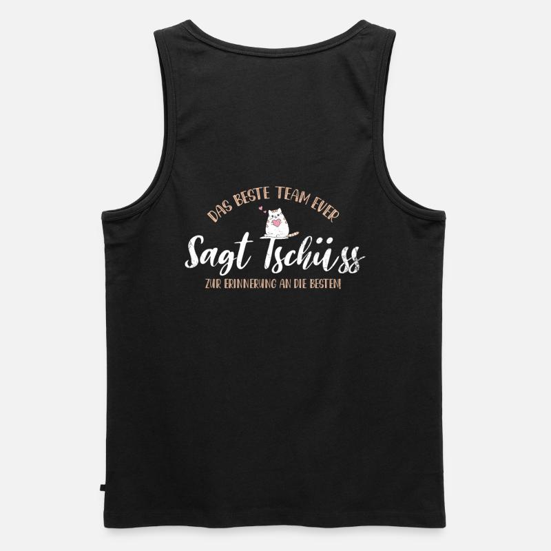 Tschüss vom Team, Abschied - Männer Premium Bio Tank Top - Schwarz