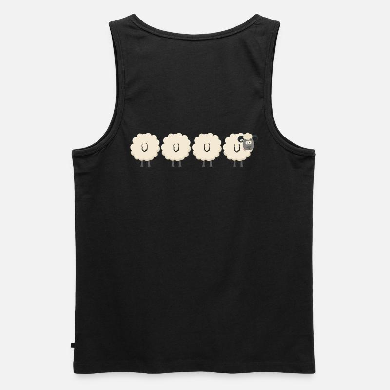 Schafe - Männer Premium Bio Tank Top - Schwarz