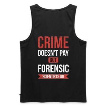 Verbrechen Zahlt Sich Nicht Aus, Aber Forensiker - Männer Premium Bio Tank Top - Schwarz - Hinten - AI Model Male 178 light (178cm)